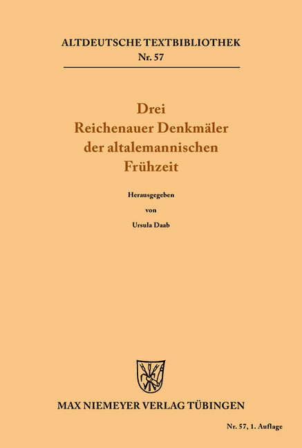 Drei Reichenauer Denkmäler der altalemannischen Frühzeit main product photo