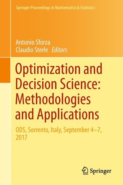 Optimization and Decision Science: Methodologies and Applications main product photo
