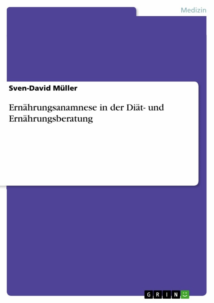Ernährungsanamnese in der Diät- und Ernährungsberatung main product photo