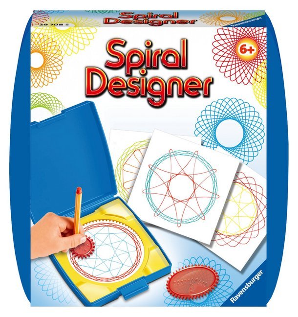Ravensburger Spiral-Designer Mini 29708, Zeichnen lernen für Kinder ab 6 Jahren, Kreatives Zeichen-Set mit Mandala-Schablone für farbenfrohe Spiralbilder und Mandalas main product photo