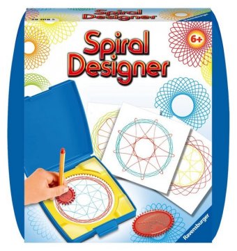 Ravensburger Spiral-Designer Mini 29708, Zeichnen lernen für Kinder ab 6 Jahren, Kreatives Zeichen-Set mit Mandala-Schablone für farbenfrohe Spiralbilder und Mandalas