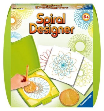 Ravensburger Spiral-Designer Mini 29709, Zeichnen lernen für Kinder ab 6 Jahren, Kreatives Zeichen-Set mit Mandala-Schablone für farbenfrohe Spiralbilder und Mandalas