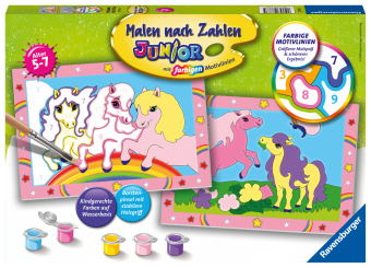 Ravensburger Malen nach Zahlen 27773 - Süße Ponys - Kinder 5-7 Jahren