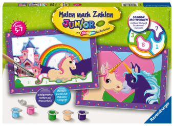 Ravensburger Malen nach Zahlen 27774 - Bunte Einhornwelt - Kinder 5-7 Jahren