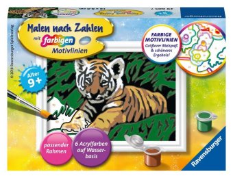 Ravensburger Malen nach Zahlen 29605 - Süßer Tiger - Kinder ab 9 Jahren