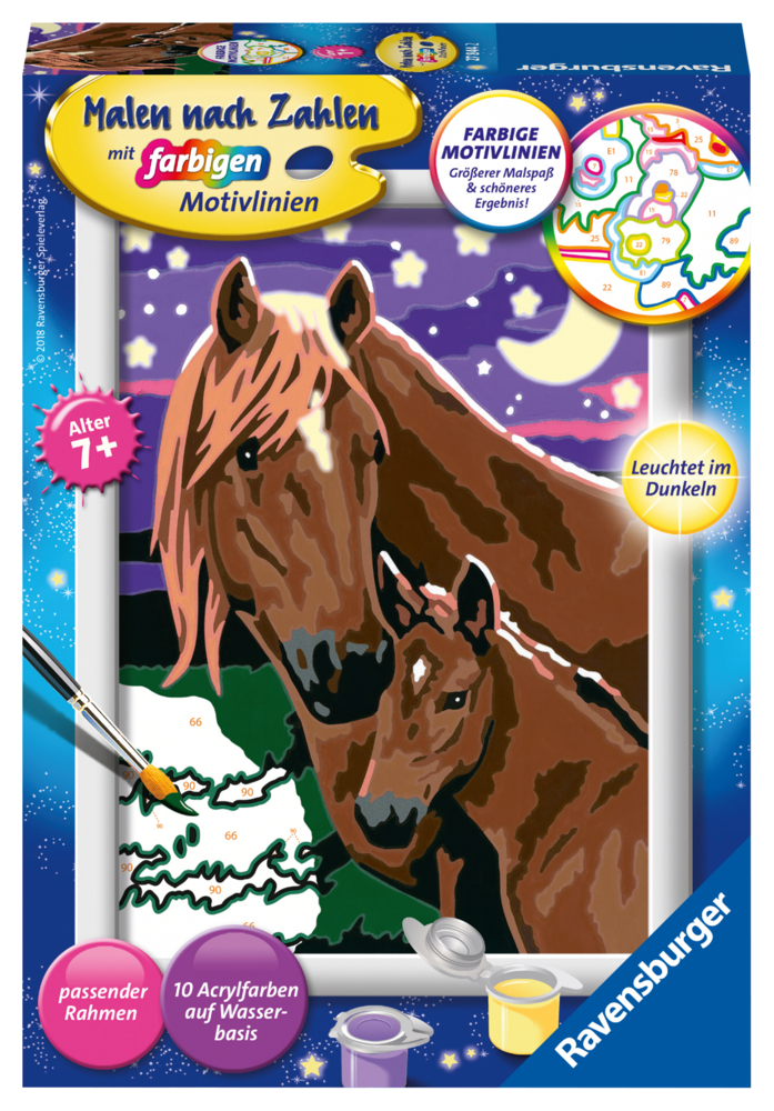 Ravensburger Malen nach Zahlen 27844 - Pferde - Kinder ab 7 Jahren main product photo