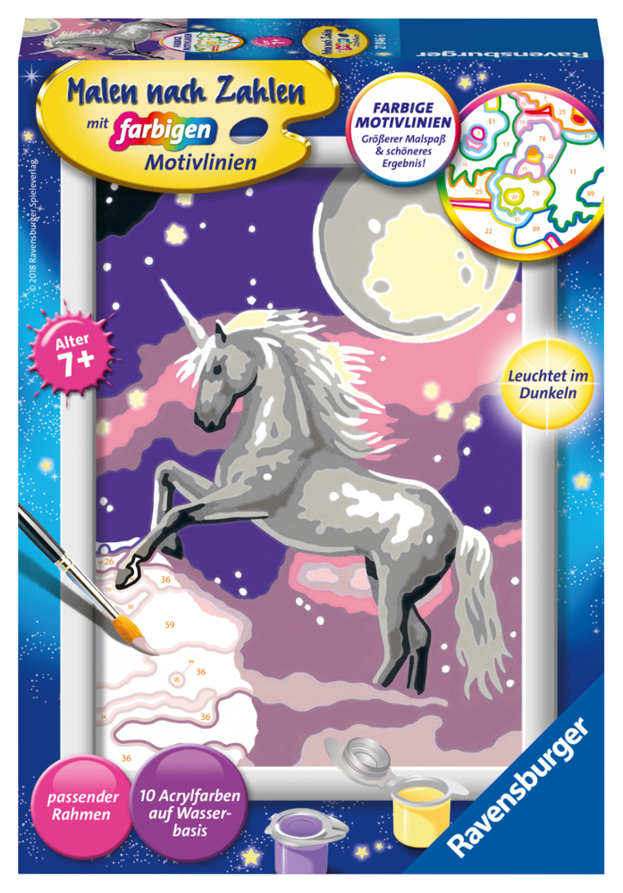 Ravensburger Malen nach Zahlen 27846 - Einhorn - Kinder ab 7 Jahren main product photo