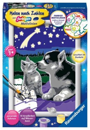 Ravensburger Malen nach Zahlen 27847 - Hund und Katze - Kinder ab 7 Jahren