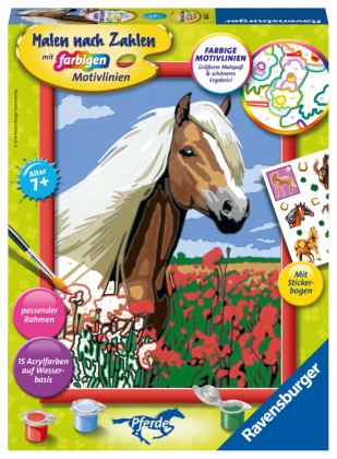 Ravensburger Malen nach Zahlen 28652 - Haflinger - Kinder ab 7 Jahren
