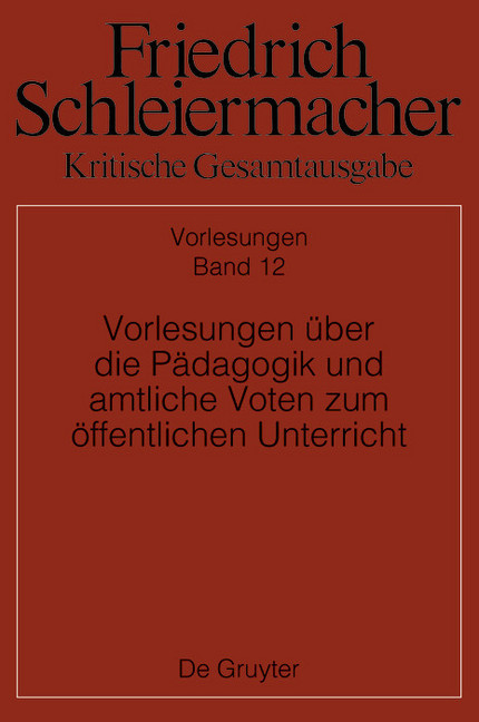 Vorlesungen über die Pädagogik und amtliche Voten zum öffentlichen Unterricht main product photo