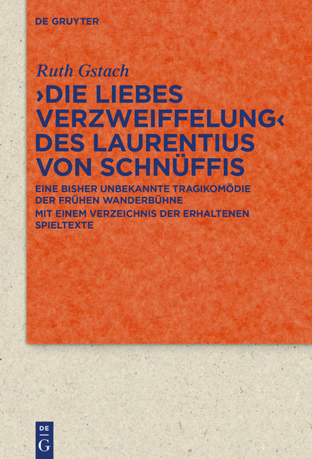 ¿Die Liebes Verzweiffelung des Laurentius von Schnüffis main product photo