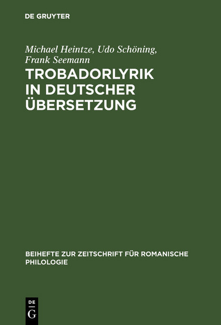 Trobadorlyrik in deutscher Übersetzung main product photo