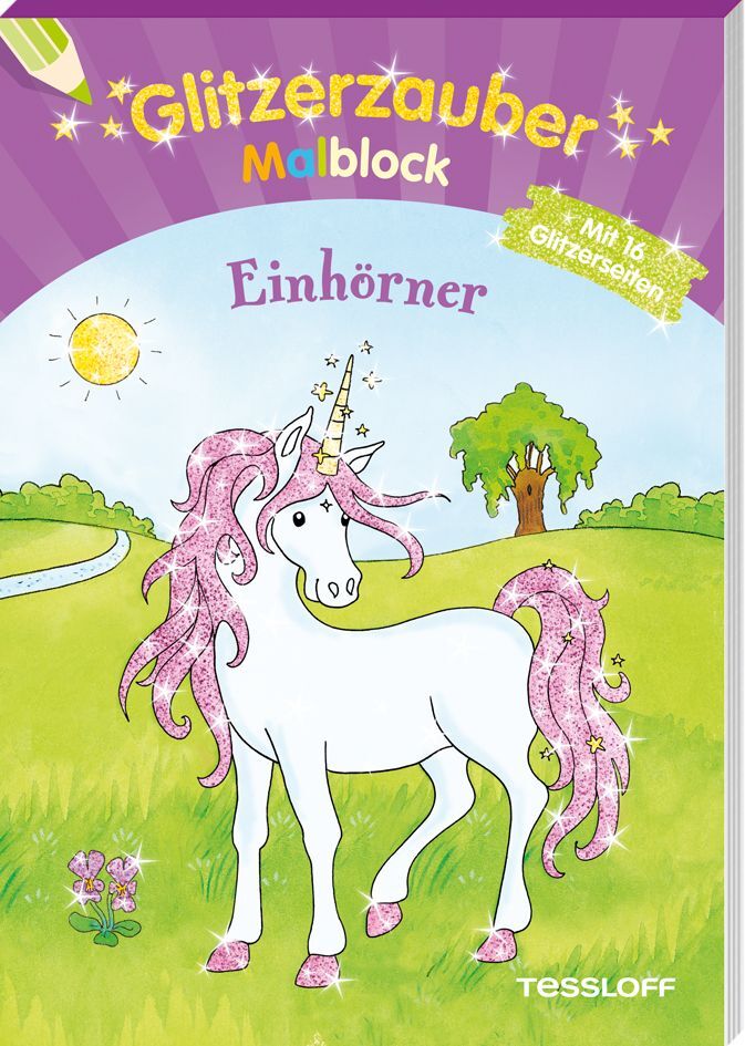 Glitzerzauber Malblock Einhörner main product photo