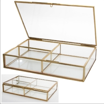 Vitrinen Echt Glas Design Natur Messing