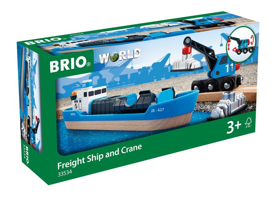Containerschiff mit Kranwagen main product photo