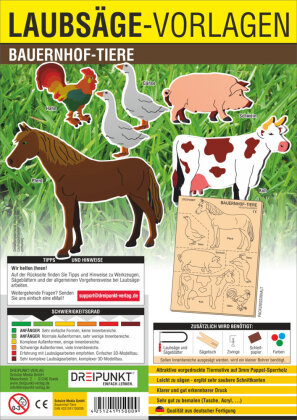 Laubsäge-Vorlagen Bauernhof-Tiere
