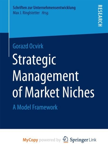 Strategic Management of Market Niches main product photo