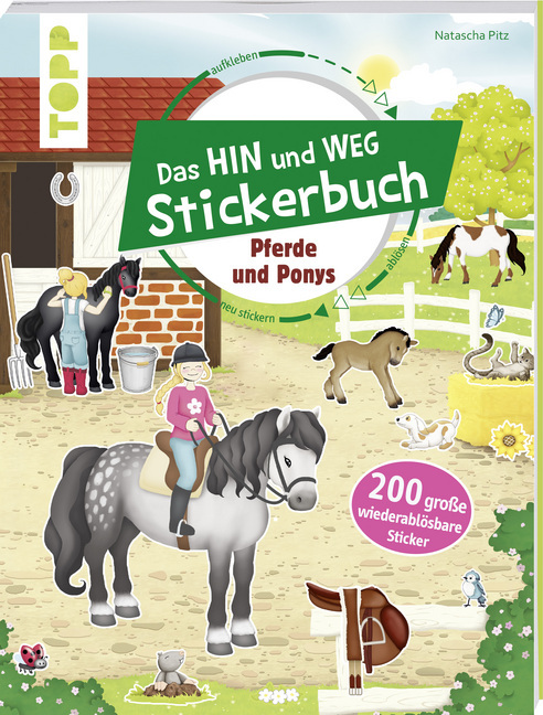 Das Hin-und-weg-Stickerbuch. Pferde und Ponys main product photo
