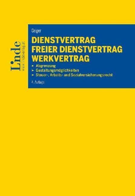 Dienstvertrag - freier Dienstvertrag - Werkvertrag (f. Österreich) main product photo