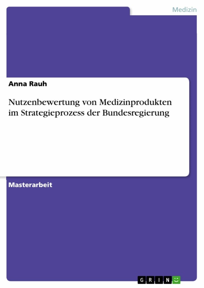 Nutzenbewertung von Medizinprodukten im Strategieprozess der Bundesregierung main product photo