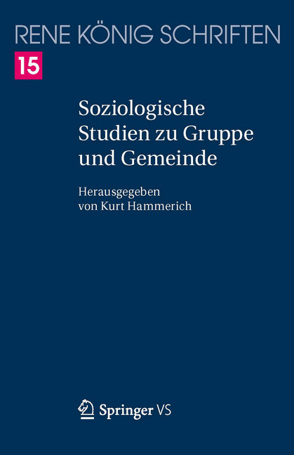 Soziologische Studien zu Gruppe und Gemeinde main product photo