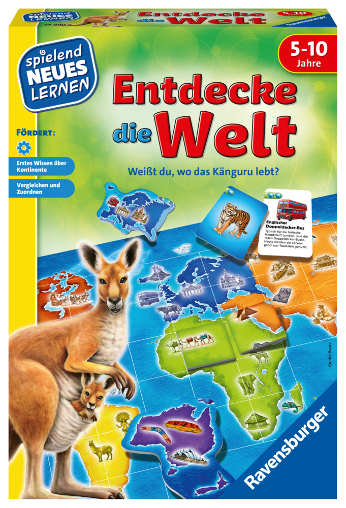 Ravensburger 24990 - Entdecke die Welt - Spielen und Lernen für Kinder, Lernspiel für Kinder von 5-10 Jahren, Spielend Neues Lernen für 2-4 Spieler main product photo