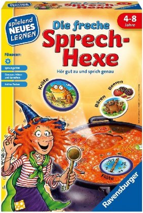 Ravensburger 24944 - Die freche Sprech-Hexe - Spielen und Lernen für Kinder, Lernspiel für Kinder ab 4 Jahren, Spielend Neues Lernen für 2-4 Spieler