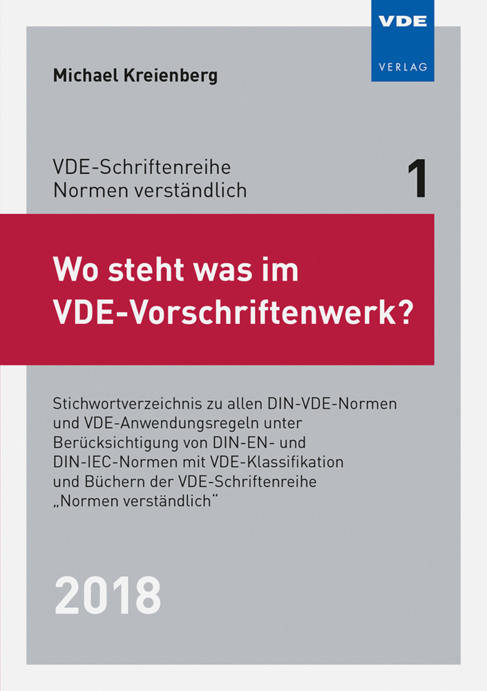 Wo steht was im VDE-Vorschriftenwerk? 2018 main product photo
