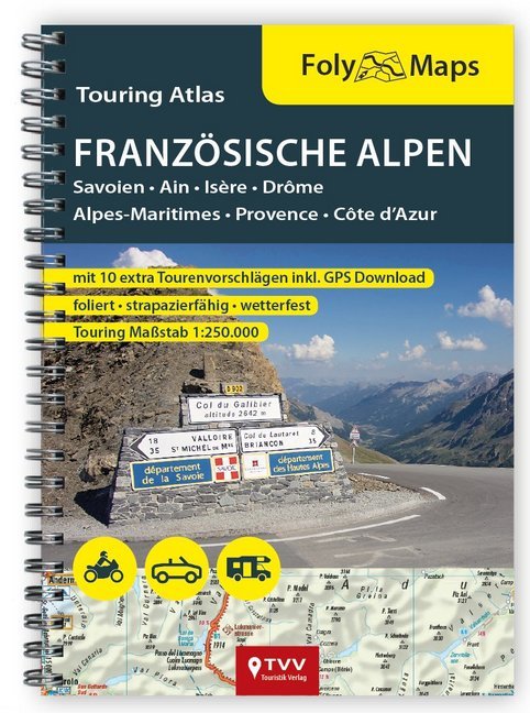 FolyMaps Touring Atlas Französische Alpen 1 : 250.000 main product photo