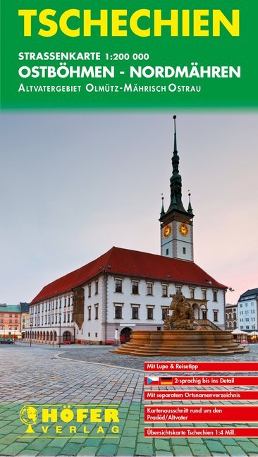 Höfer Straßenkarte Tschechien, Ostböhmen - Nordmähren main product photo