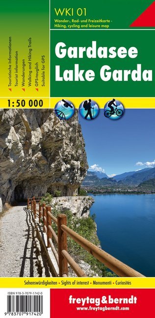 Freytag & Berndt Wander-, Rad- und Freizeitkarte Gardasee. Lake Garda / Lago di Garda / Lac de Garde main product photo