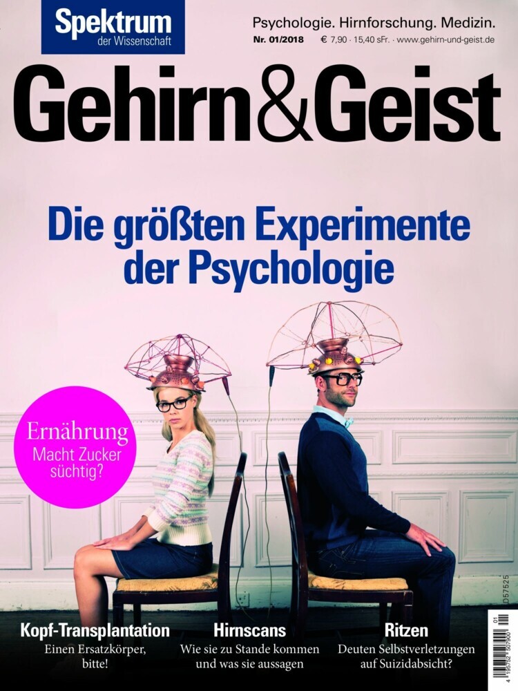 Gehirn&Geist 1/2018 Die größten Experimente der Psychologie main product photo