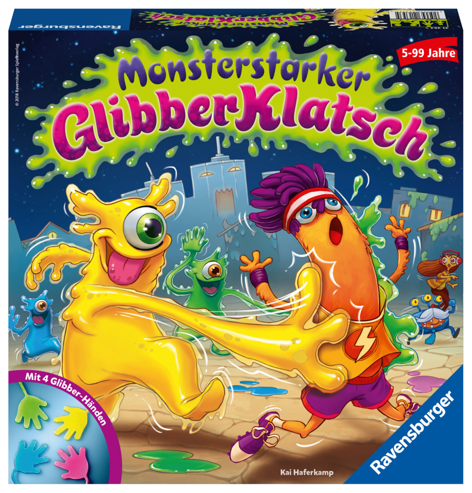 Ravensburger Kinderspiel Monsterstarker Glibber-Klatsch, Gesellschafts- und Familienspiel, für Kinder und Erwachsene, für 2-4 Spieler, ab 5 Jahren main product photo