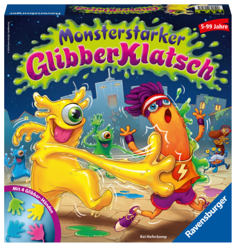 Ravensburger Kinderspiel Monsterstarker Glibber-Klatsch, Gesellschafts- und Familienspiel, für Kinder und Erwachsene, für 2-4 Spieler, ab 5 Jahren