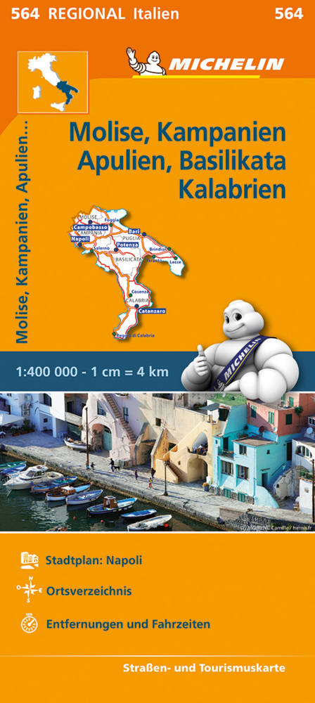 Michelin Karte Molise, Kampanien, Apulien, Basilikata, Kalabrien main product photo
