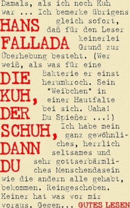 Die Kuh, der Schuh, dann du