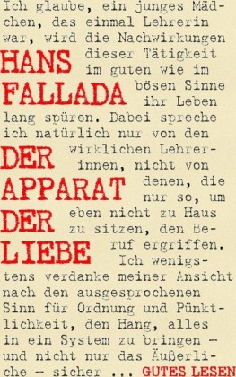 Der Apparat der Liebe