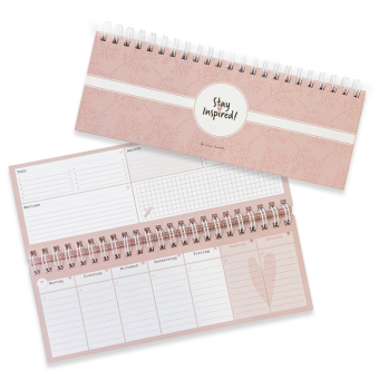 Tischkalender 2024/25 / Wochenkalender im Quer-Format / 52 Wochen + 2 Wochen, 1 Woche 2 Seiten