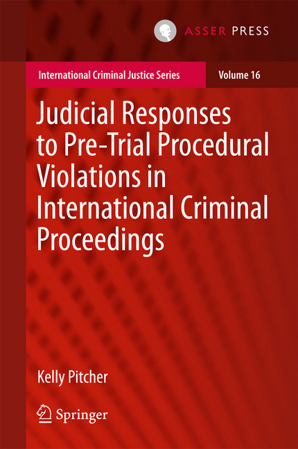Judicial Responses to Pre-Trial Procedural Violations in International Criminal Proceedings main product photo
