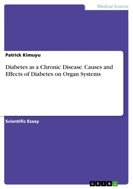 Diabetes as a Chronic Disease. Causes and Effects of Diabetes on Organ Systems main product photo