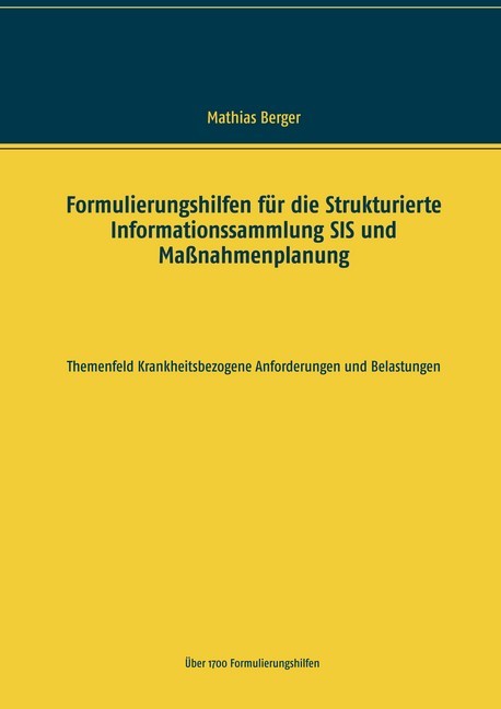 Formulierungshilfen für die Strukturierte Informationssammlung SIS und Maßnahmenplanung main product photo