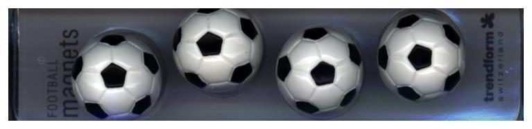 Magnete FOOTBALL 4er Set weiss/schwarz main product photo