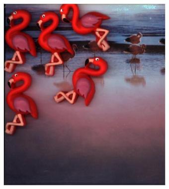 Magnete FLAMINGO 5er Set pink
