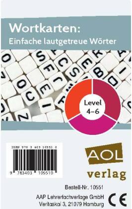 Wortkarten: Einfache lautgetreue Wörter - Level 4-6 (Kartenspiel)