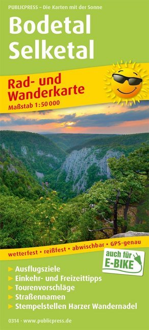 PUBLICPRESS Rad- und Wanderkarte Bodetal - Selketal main product photo