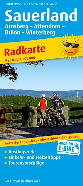 PUBLICPRESS Radkarte Sauerland, Arnsberg - Attendorn - Brilon - Winterberg main product photo