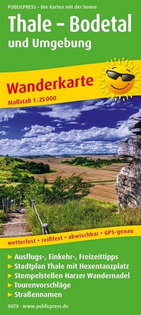PUBLICPRESS Wanderkarte Thale - Bodetal und Umgebung main product photo