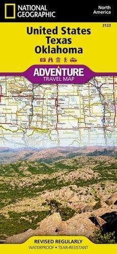 National Geographic Adventure Map United States, Texas and Oklahoma main product photo
