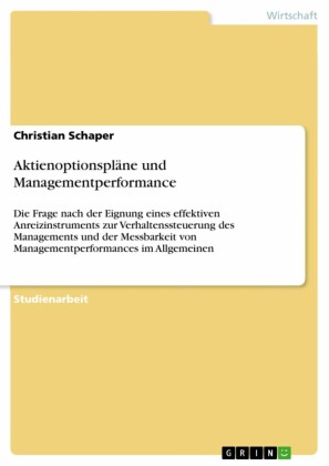 Aktienoptionspläne und Managementperformance