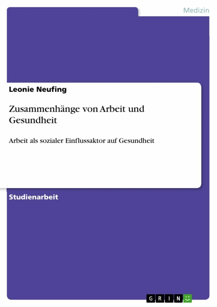 Zusammenhänge von Arbeit und Gesundheit main product photo